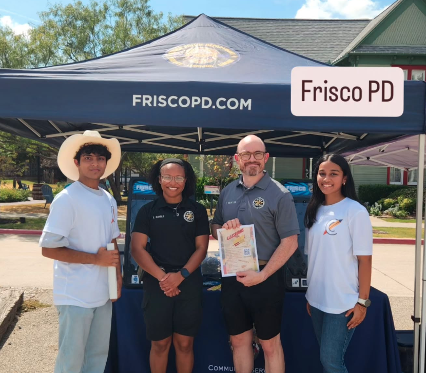 Frisco Police Department with CTC members during community outreach
