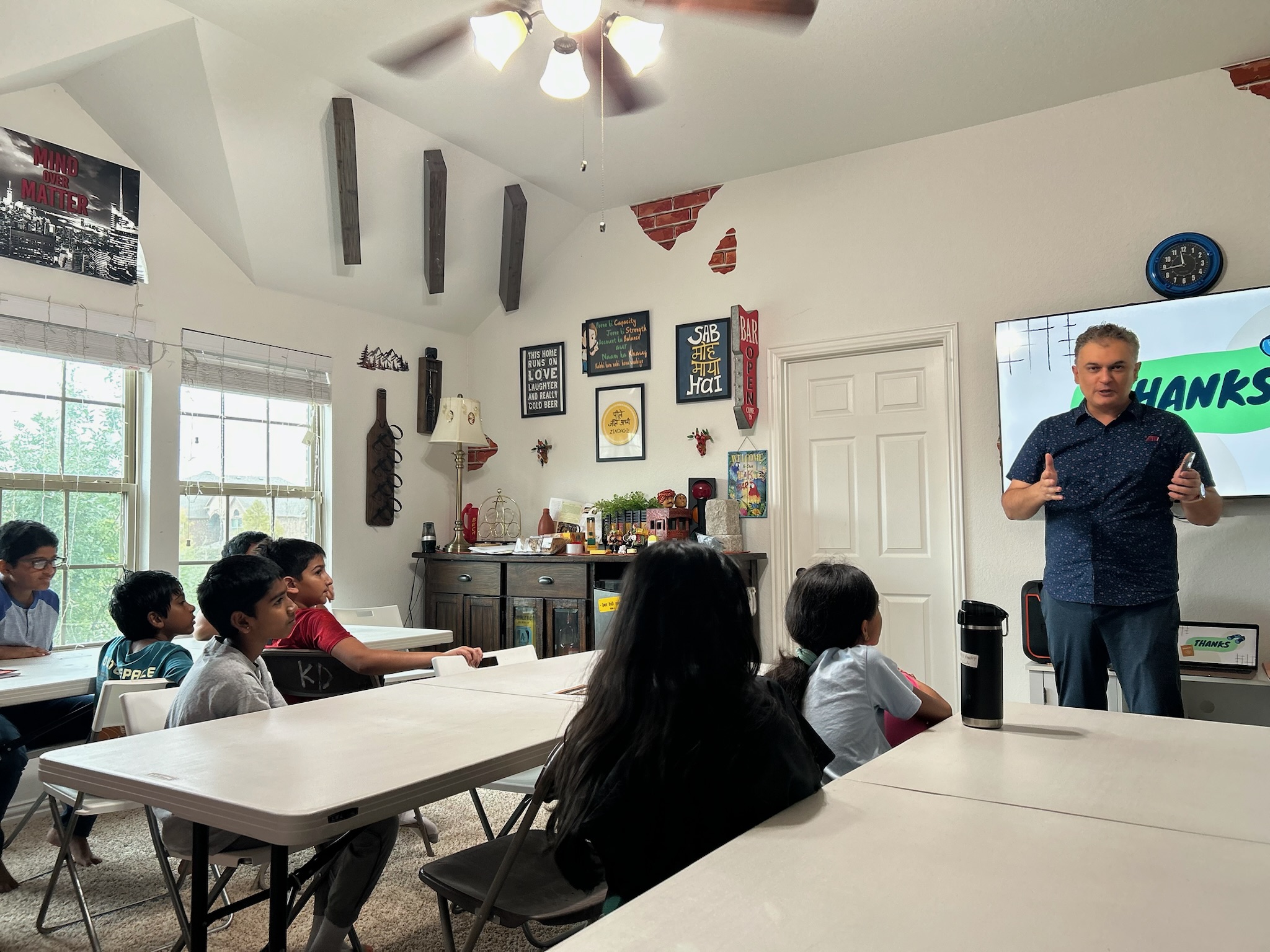 A guest professional speaking with CTC students