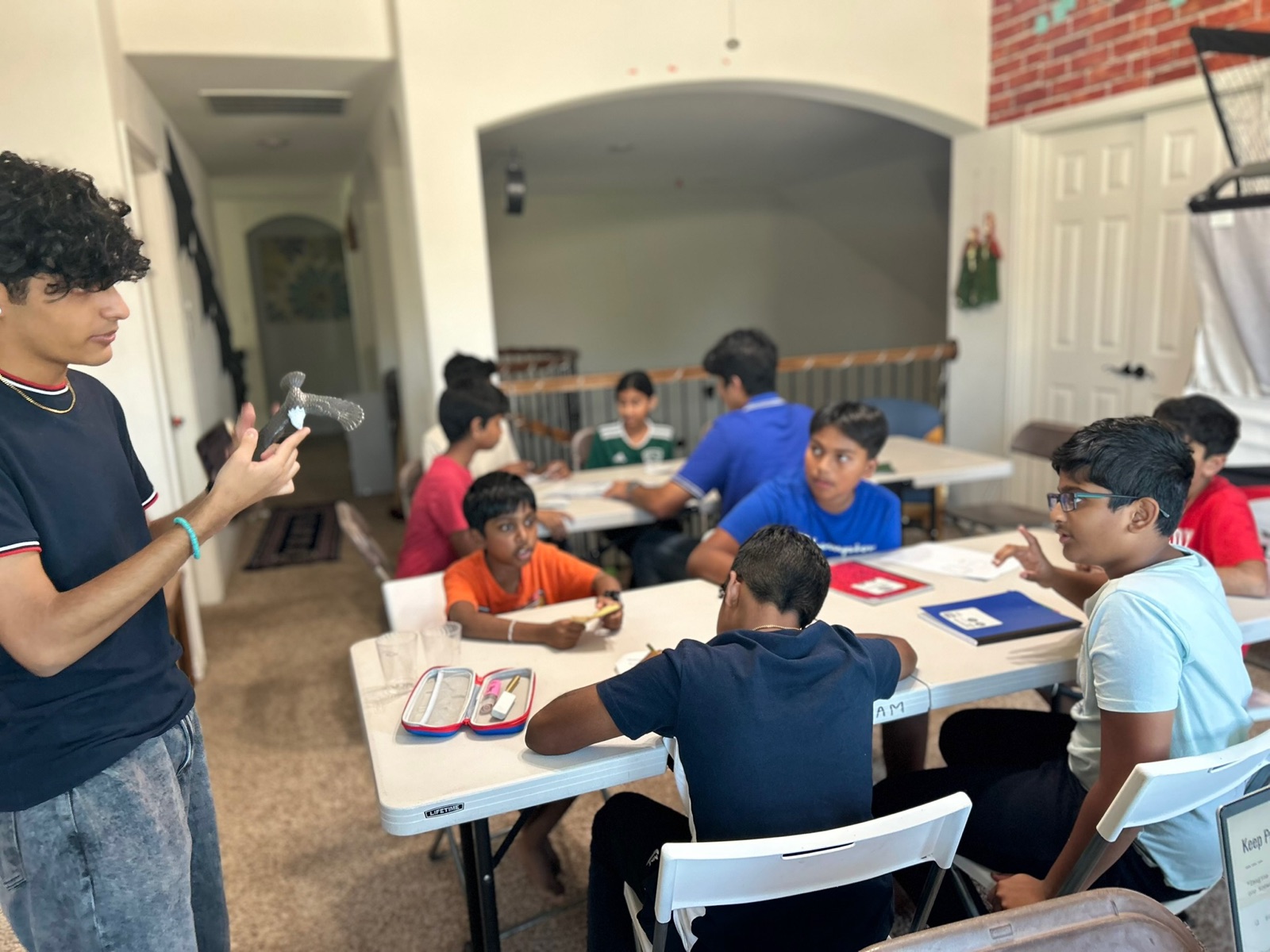 Students completing a workshop activity